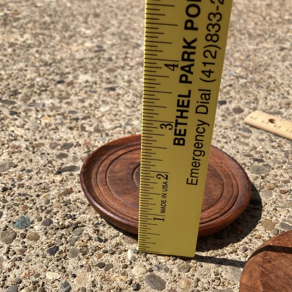 Wood Vintage coaster set - Picture 5 of 12